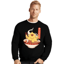 Load image into Gallery viewer, Shirts Crewneck Sweater, Unisex / Small / Black Fat Chocobo Ramen
