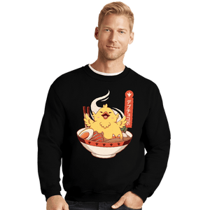 Shirts Crewneck Sweater, Unisex / Small / Black Fat Chocobo Ramen