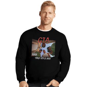 Shirts Crewneck Sweater, Unisex / Small / Black Straight Outta Los Santos