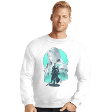 Load image into Gallery viewer, Daily_Deal_Shirts Crewneck Sweater, Unisex / Small / White Silver-Haired SOLDIER
