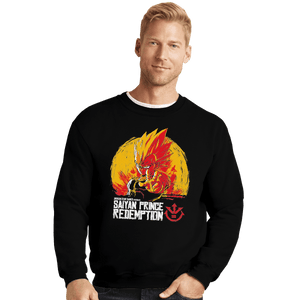 Shirts Crewneck Sweater, Unisex / Small / Black Saiyan Prince Redemption