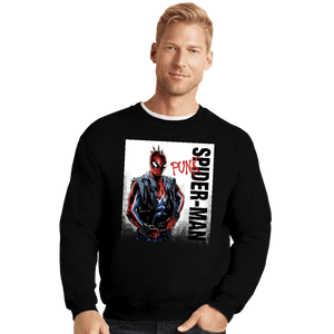 Daily_Deal_Shirts Crewneck Sweater, Unisex / Small / Black Punk