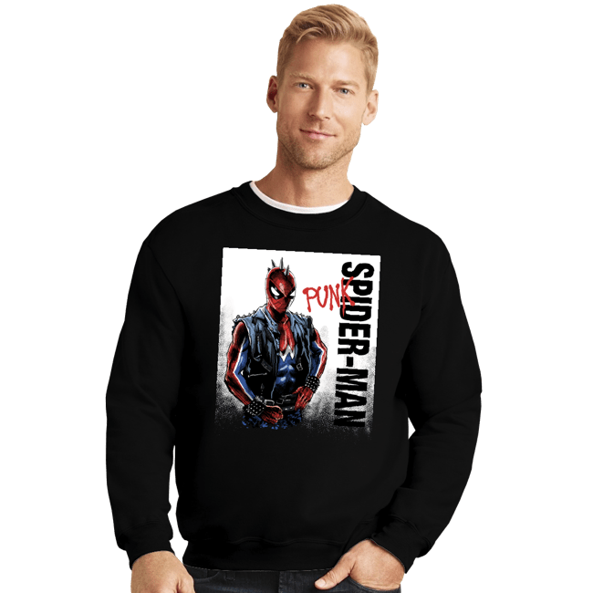 Daily_Deal_Shirts Crewneck Sweater, Unisex / Small / Black Punk