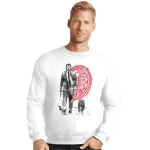 Shirts Crewneck Sweater, Unisex / Small / White Lone Hitman And Cub