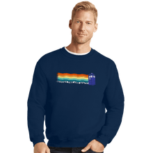 Load image into Gallery viewer, Secret_Shirts Crewneck Sweater, Unisex / Small / Navy Through Time And Space
