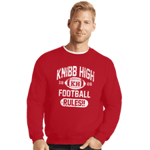 Load image into Gallery viewer, Shirts Crewneck Sweater, Unisex / Small / Red Knibb High Football Rules
