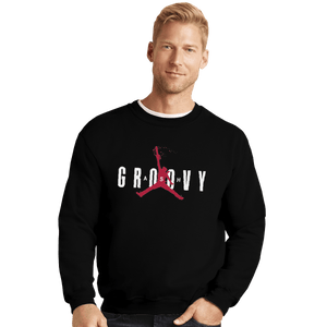 Shirts Crewneck Sweater, Unisex / Small / Black Ash Groovy