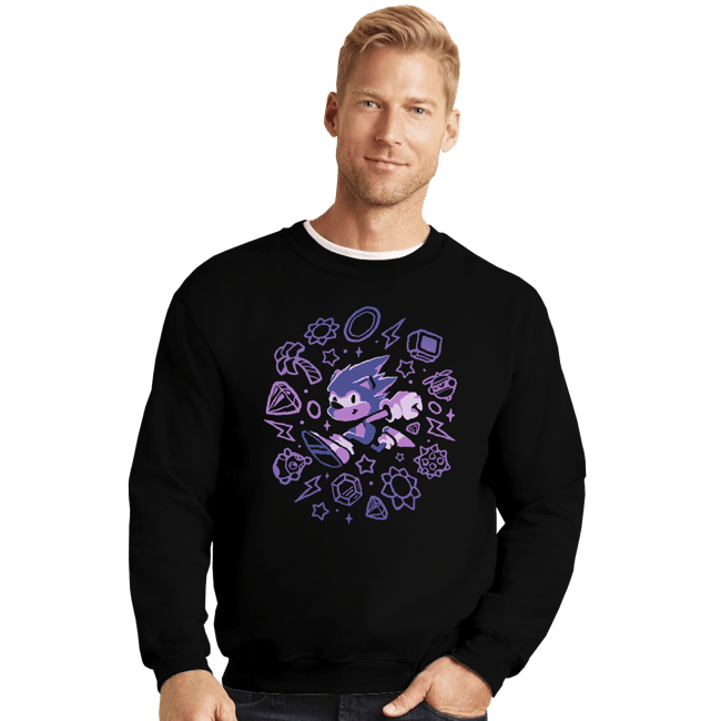 Daily_Deal_Shirts Crewneck Sweater, Unisex / Small / Black Speedy Boy