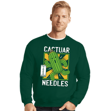 Load image into Gallery viewer, Shirts Crewneck Sweater, Unisex / Small / Forest Cactuar
