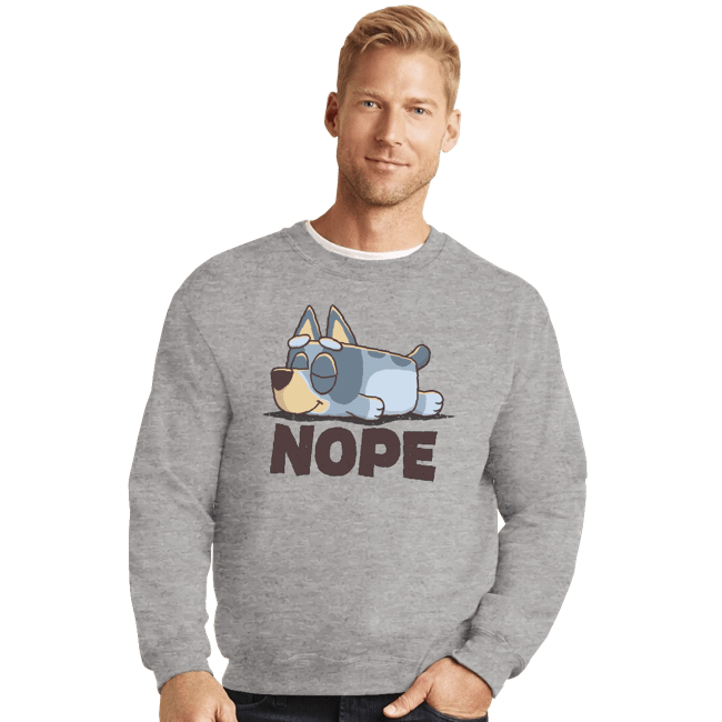 Daily_Deal_Shirts Crewneck Sweater, Unisex / Small / Sports Grey Lazy Heeler