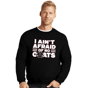 Shirts Crewneck Sweater, Unisex / Small / Black No Goats