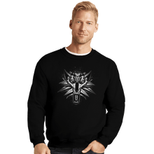 Load image into Gallery viewer, Shirts Crewneck Sweater, Unisex / Small / Black Graffiti White Wolf
