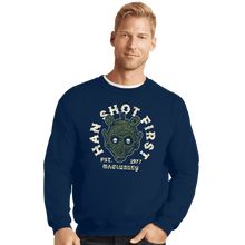 Load image into Gallery viewer, Daily_Deal_Shirts Crewneck Sweater, Unisex / Small / Navy Han Sho7 Firs7
