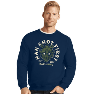Daily_Deal_Shirts Crewneck Sweater, Unisex / Small / Navy Han Sho7 Firs7