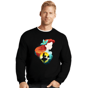 Daily_Deal_Shirts Crewneck Sweater, Unisex / Small / Black Ariel Shadow