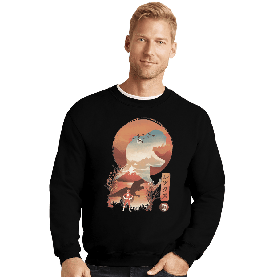 Shirts Crewneck Sweater, Unisex / Small / Black Red Ranger Ukiyoe