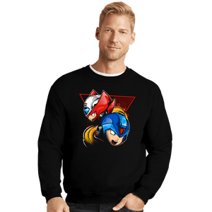 Shirts Crewneck Sweater, Unisex / Small / Black X vs Z