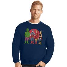 Load image into Gallery viewer, Shirts Crewneck Sweater, Unisex / Small / Navy King Of The Heroes

