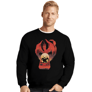 Shirts Crewneck Sweater, Unisex / Small / Black Red Pocket Gaming