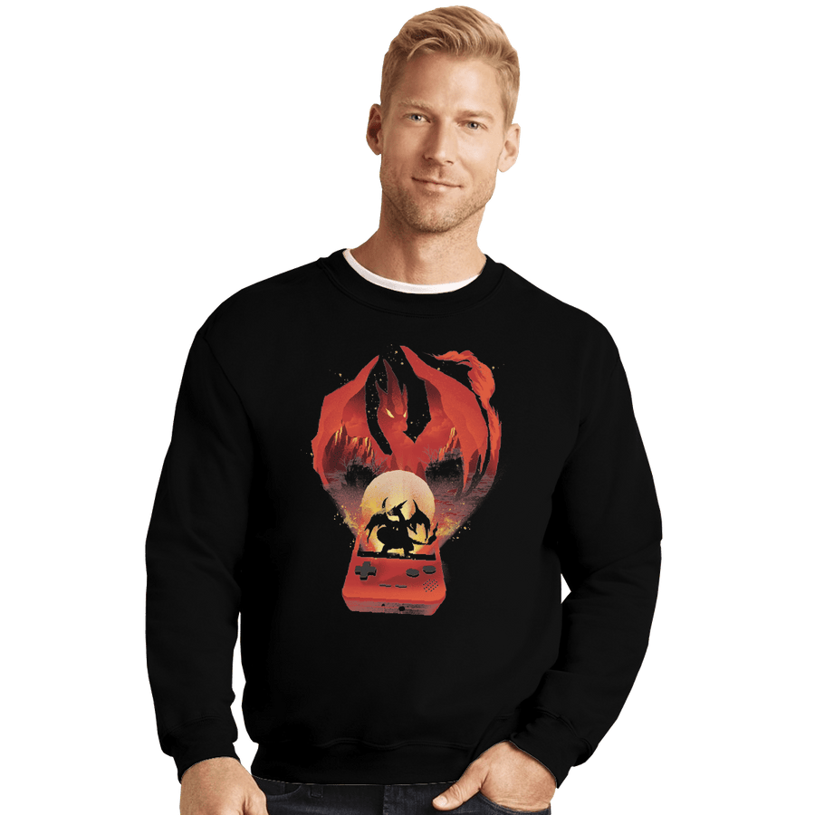 Shirts Crewneck Sweater, Unisex / Small / Black Red Pocket Gaming