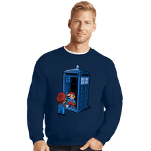 Load image into Gallery viewer, Shirts Crewneck Sweater, Unisex / Small / Navy Back To 8 Bits
