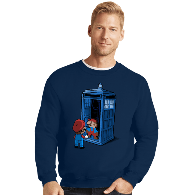 Shirts Crewneck Sweater, Unisex / Small / Navy Back To 8 Bits