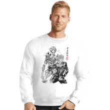 Load image into Gallery viewer, Shirts Crewneck Sweater, Unisex / Small / White Gold Experience Sumi-e
