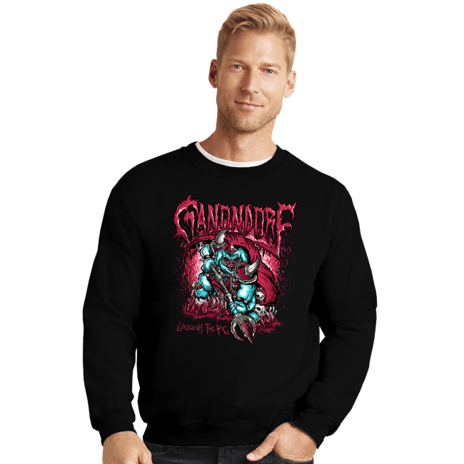 Daily_Deal_Shirts Crewneck Sweater, Unisex / Small / Black Ganondorf
