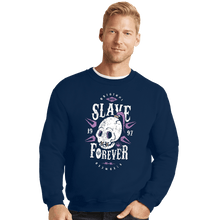Load image into Gallery viewer, Shirts Crewneck Sweater, Unisex / Small / Navy Slave Forever
