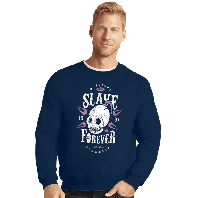 Shirts Crewneck Sweater, Unisex / Small / Navy Slave Forever