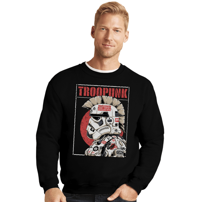 Shirts Crewneck Sweater, Unisex / Small / Black Troopunk
