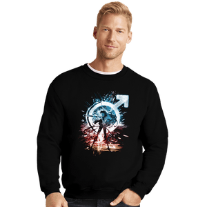 Shirts Crewneck Sweater, Unisex / Small / Black Mars Storm
