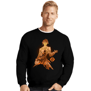 Shirts Crewneck Sweater, Unisex / Small / Black Vago Mundo Zhongli
