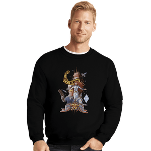 Daily_Deal_Shirts Crewneck Sweater, Unisex / Small / Black Galaxy Rangers