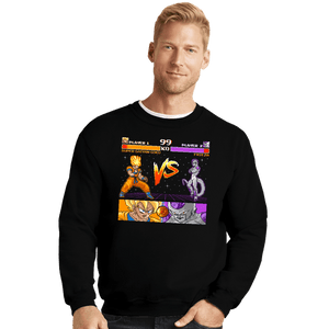 Shirts Crewneck Sweater, Unisex / Small / Black Goku VS Frieza