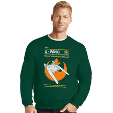 Load image into Gallery viewer, Secret_Shirts Crewneck Sweater, Unisex / Small / Forest U-Wing Manual
