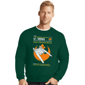 Secret_Shirts Crewneck Sweater, Unisex / Small / Forest U-Wing Manual