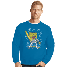 Load image into Gallery viewer, Shirts Crewneck Sweater, Unisex / Small / Sapphire Sponge Freddy
