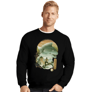 Shirts Crewneck Sweater, Unisex / Small / Black Dragonzord Ukiyoe