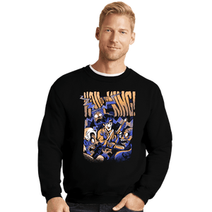 Daily_Deal_Shirts Crewneck Sweater, Unisex / Small / Black Hail Baby