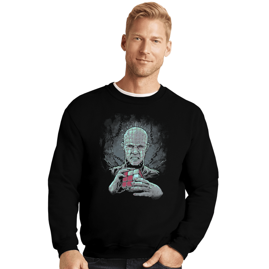 Shirts Crewneck Sweater, Unisex / Small / Black Hell Cube
