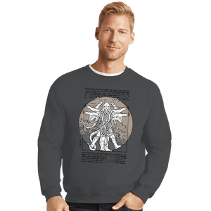 Shirts Crewneck Sweater, Unisex / Small / Charcoal Lovecraft Man