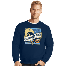 Load image into Gallery viewer, Shirts Crewneck Sweater, Unisex / Small / Navy Halloween Moon
