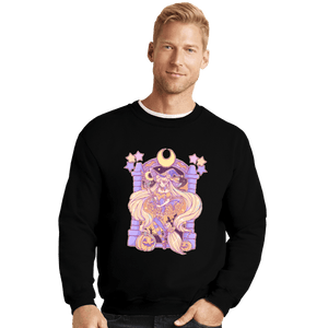 Shirts Crewneck Sweater, Unisex / Small / Black Sailor Halloween Moon