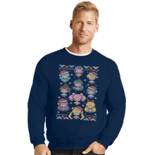 Load image into Gallery viewer, Shirts Crewneck Sweater, Unisex / Small / Navy A Senshi Family Christmas
