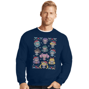 Shirts Crewneck Sweater, Unisex / Small / Navy A Senshi Family Christmas