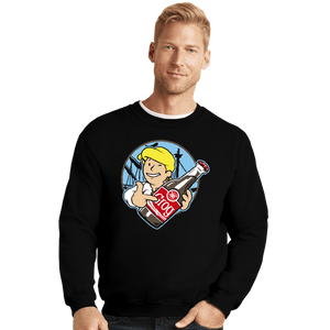 Shirts Crewneck Sweater, Unisex / Small / Black Grog Cola