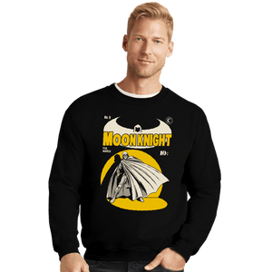 Daily_Deal_Shirts Crewneck Sweater, Unisex / Small / Black Moon Knight Comics