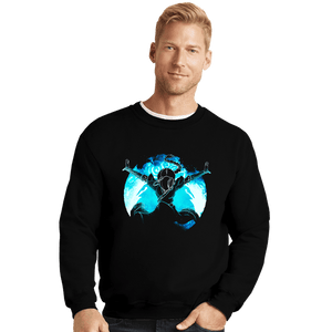 Daily_Deal_Shirts Crewneck Sweater, Unisex / Small / Black Water Bender Orb