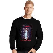 Load image into Gallery viewer, Secret_Shirts Crewneck Sweater, Unisex / Small / Black Carrie In The Rain
